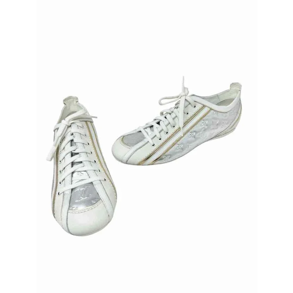 Shoe Size 38 Louis Vuitton Silver Leather Luxury - Sneakers